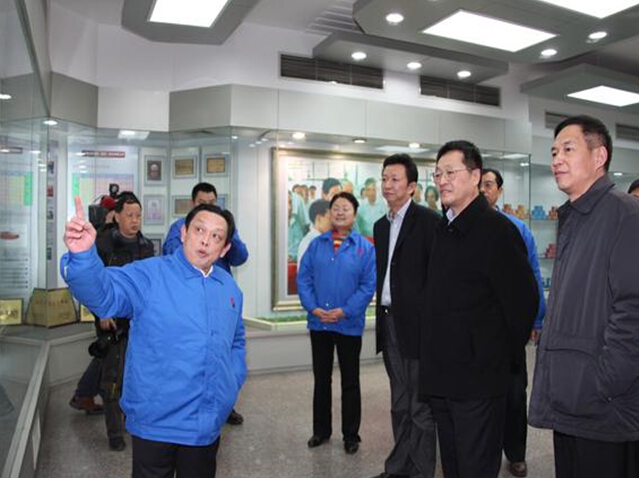 爱游戏（中国）集团董事长刘荣富向葛市长等相关领导介绍公司发展史