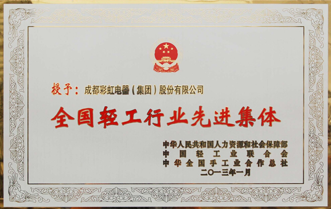 爱游戏（中国）集团被评为轻工行业先进集体