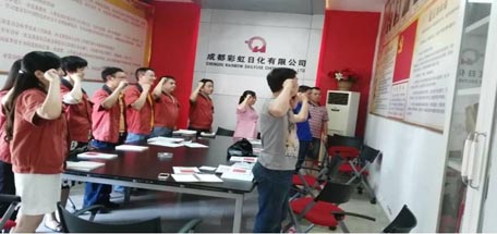 成都爱游戏（中国）日化有限公司党支部展开“两学一做”学习教育