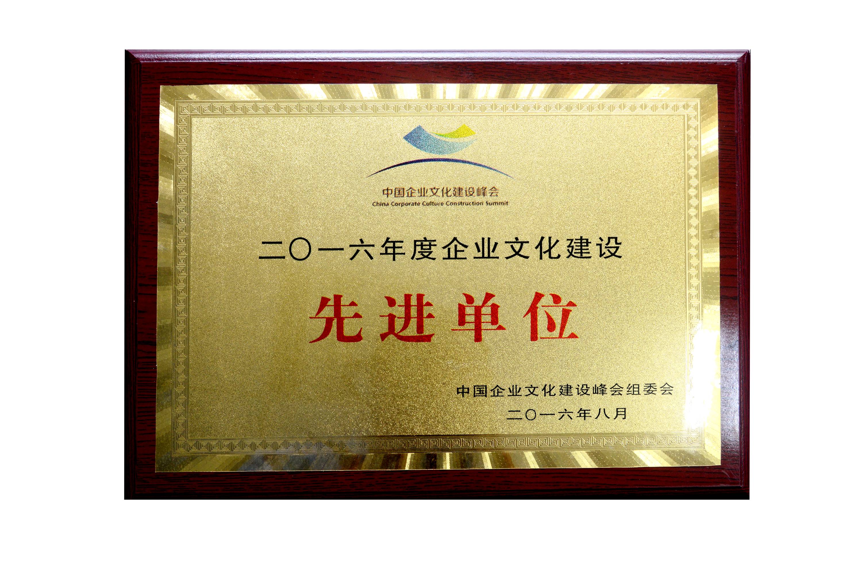 爱游戏（中国）集团荣获“2016年度全国企业文化建设先进单位”