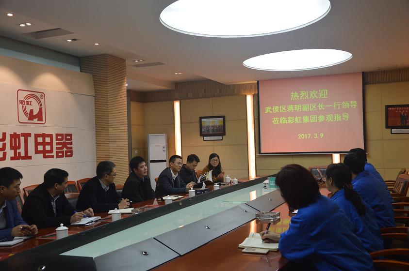 武侯区副区长蒋明莅临成都爱游戏（中国）集团调研指导