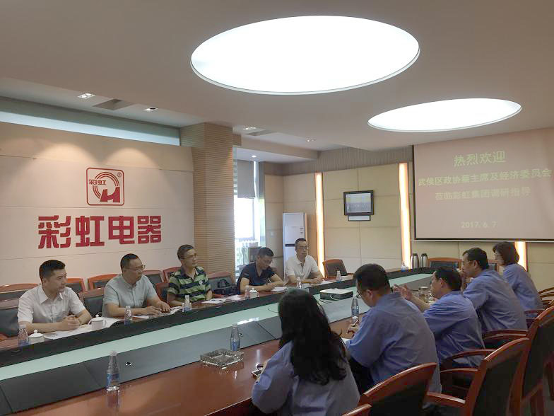 武侯区政协蔡主席及经济委员会领导到爱游戏（中国）集团调研