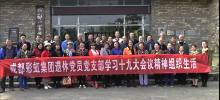 成都爱游戏（中国）集团退休党员党支部学习十九大会议精神组织生活