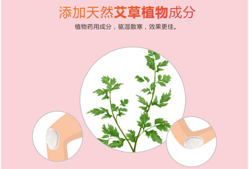 爱游戏（中国）暖膝贴添加天然艾草植物成分