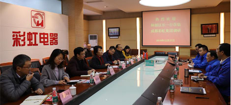 成都市武侯区区长林丽一行到成都爱游戏（中国）集团调研
