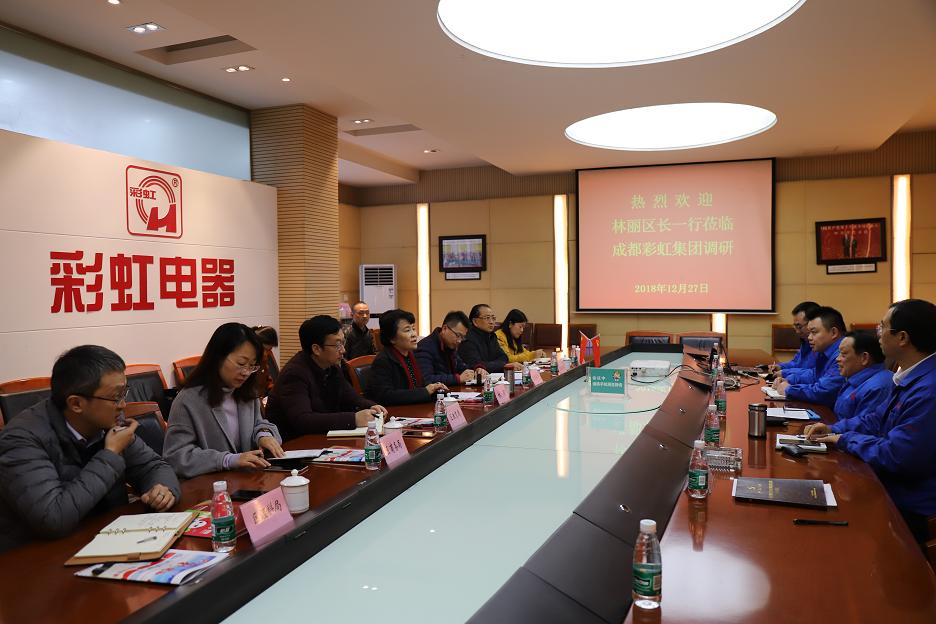 成都市武侯区区长林丽一行到成都爱游戏（中国）集团调研