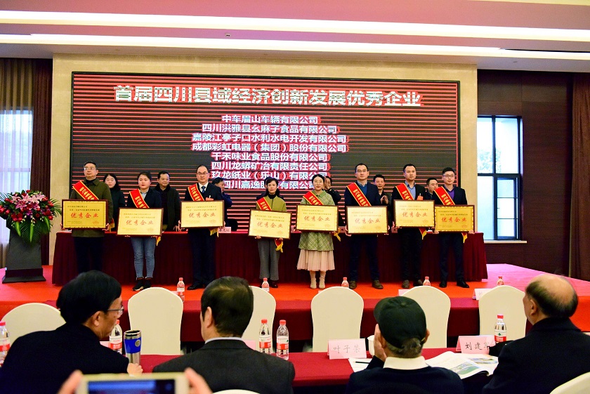 成都爱游戏（中国）集团荣获首届四川县域经济创新发展优秀企业称号